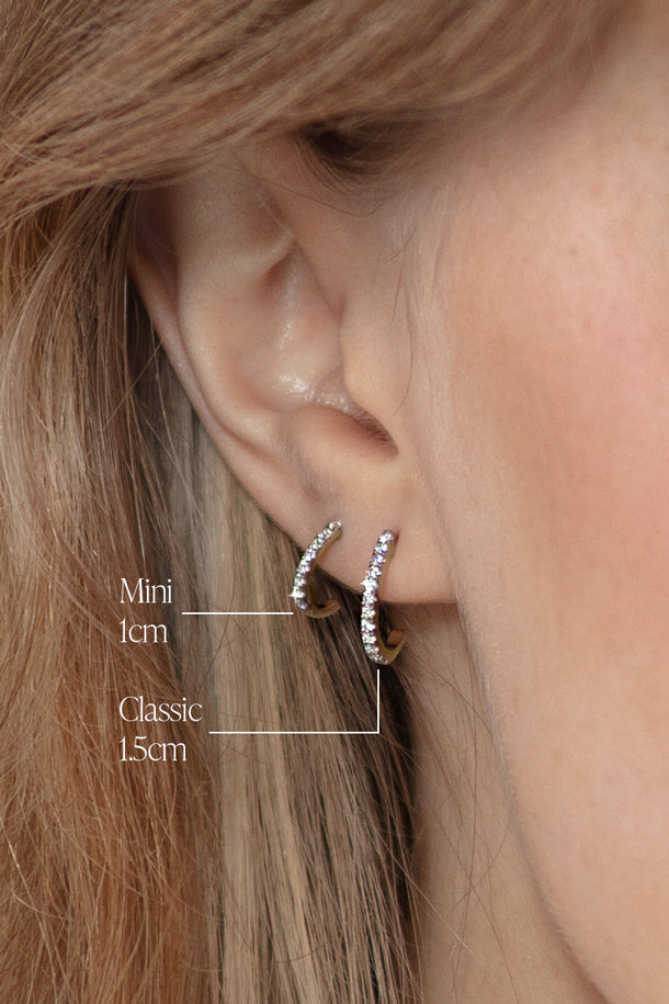 Mini Hook Diamond Huggie