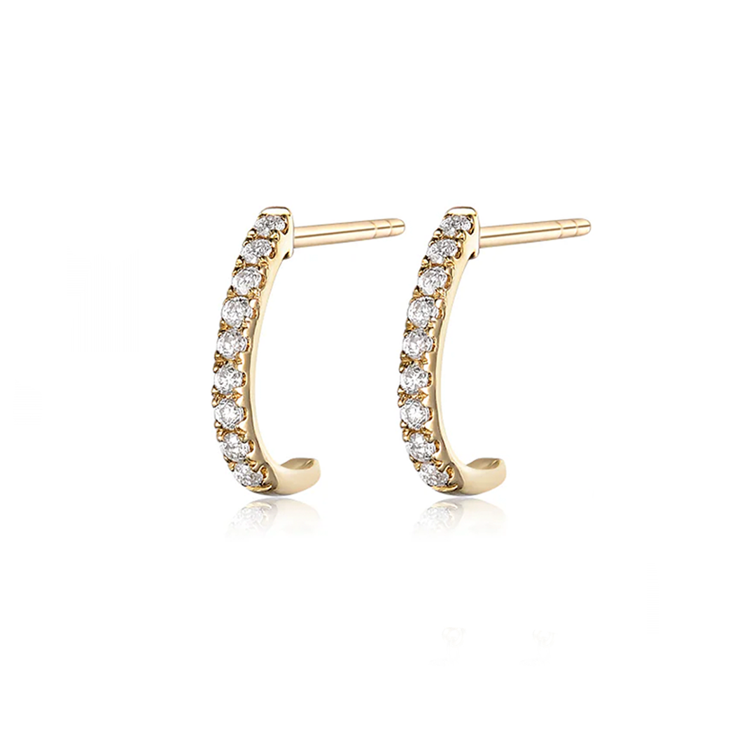 Classic Hook Diamond Huggie