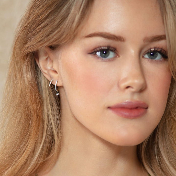 Mini Hook Diamond Huggie