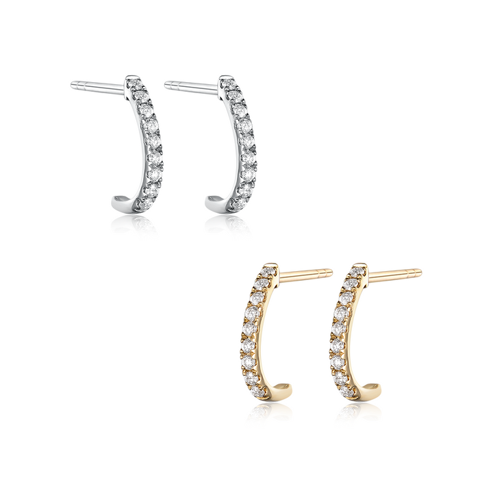 Mini Hook Diamond Huggie